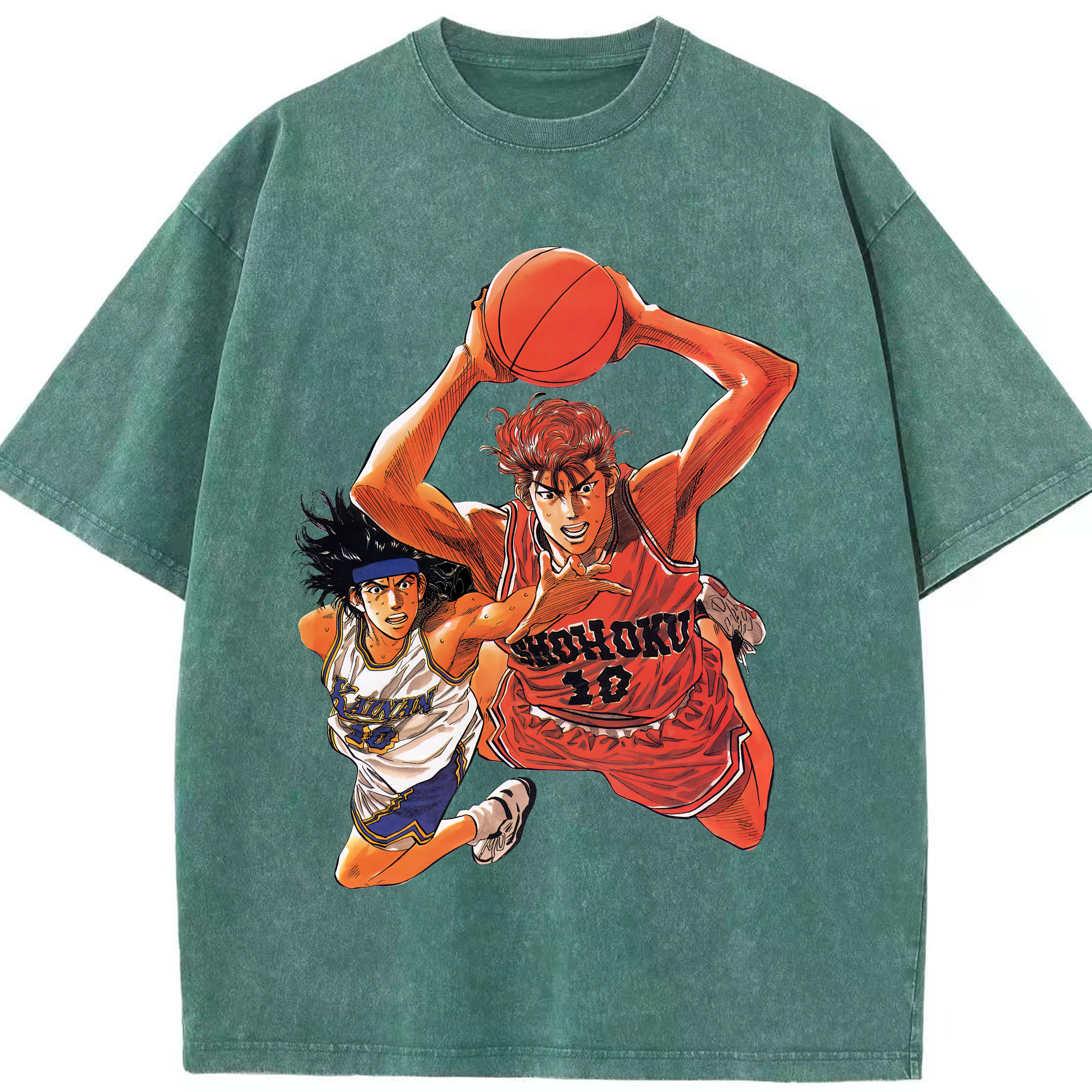 （画像用） SLAM DUNK／スラムダンク 綿100% ヴィンテージ風 半袖Tシャツ（フロントプリント）